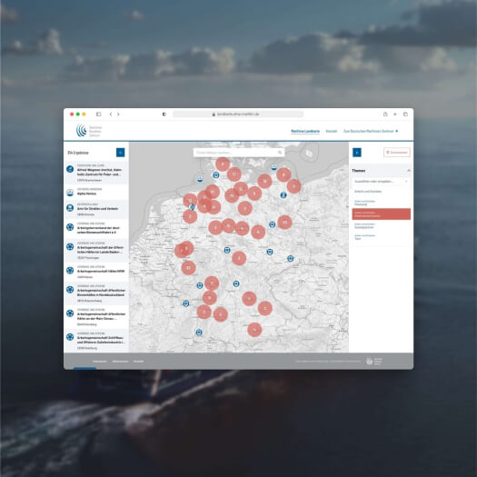Maritime Landkarte & Förderkompass